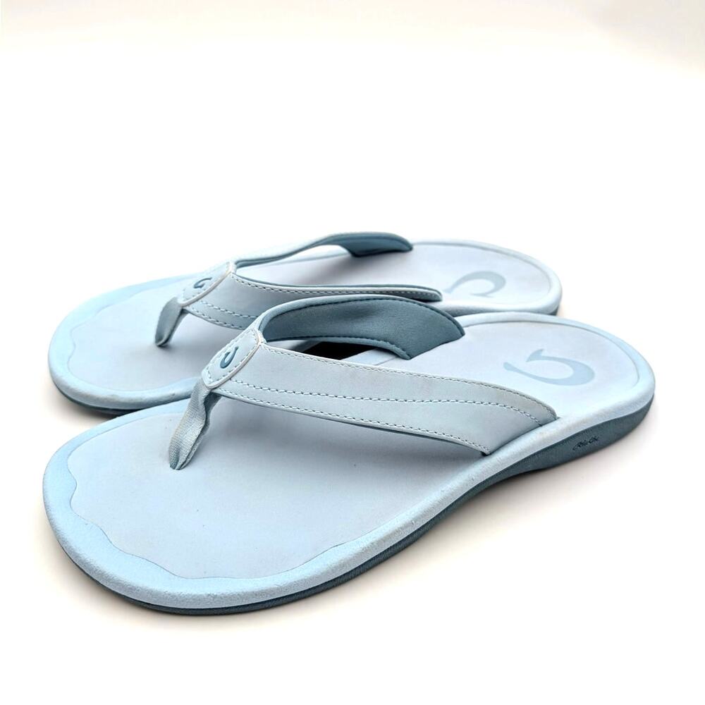 OluKai Ohana Water-Friendly Flat Sandals Women's Blue Size US W7 EU37